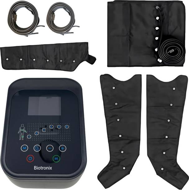 Biotronix Portable 6 Chamber Air Compression Therapy Device with Modes Adjustable Medical Reacher & Grabber