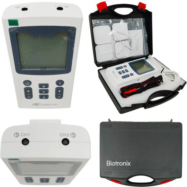 Biotronix Digital 4-in-1 Stim Unit for Seniors with TENS, EMS, IFT & Russian Current Medical Reacher & Grabber