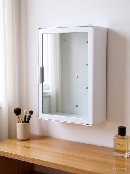OKASTA Small Size Cabinet for 2 person 10 x 14 inches. Plastic Wall Shelf