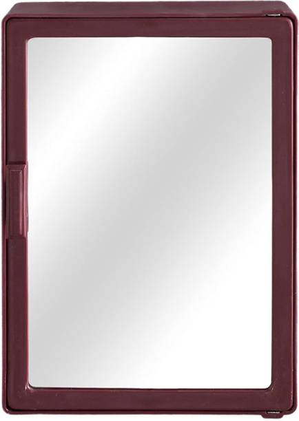 Zahab Style Single Door Mirror Bathroom Cabinet Cherry 10x14 inch Surface Mounting Medicine Cabinet