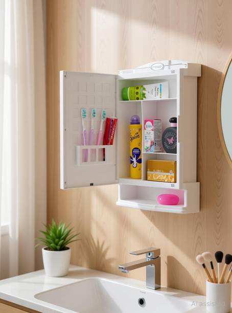 URBAN CHOICE bathroom washbasin rack shelf storage cabinet Polypropylene Wall Shelf