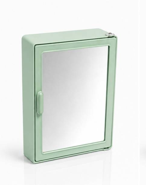 RAJ PLASTICS Perfect Cabinet | Single Door | 10X14 Inch | Wall Hanging | Mirror Cabinet | Surface Mounting Medicine Cabinet