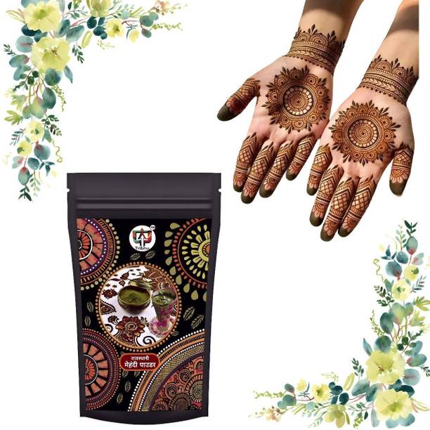 TRIBHU Rajasthani Herbal Pure Henna Mehendi Powder For Hair & Hand (200g) Natural Mehendi