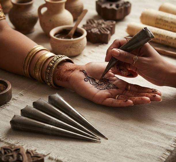 KLLARY Mehndi Cone 5pc in 1 Box, RN5 made from 100% pure leaf of natural Henna Natural Mehendi