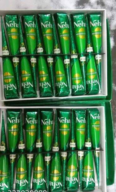 Neha Herbals NEHA MEHANDI CONES 24PCS /GREEN CONE Natural Mehendi