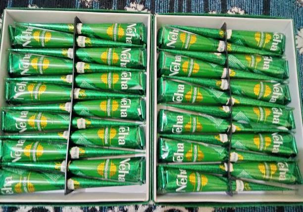 Neha Herbals Neha mehndi cone pack of 24pcs Natural Mehendi