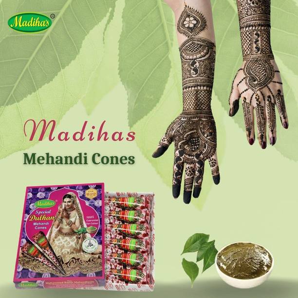 MADIHA’S Henna Mehandi Cone (30gm each) Natural Mehendi