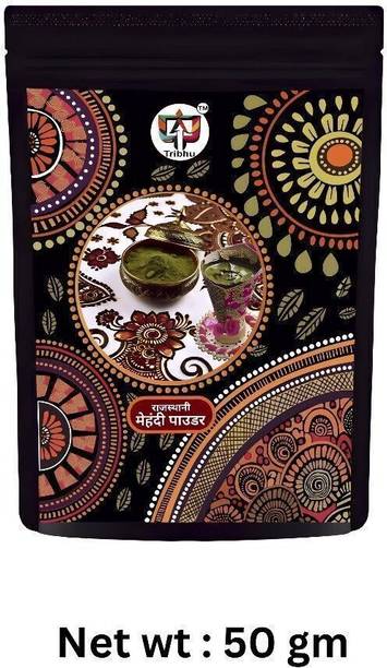 TRIBHU Rajasthani Natural & Pure Mehendi Powder For Hair & Hand (50g) Natural Mehendi
