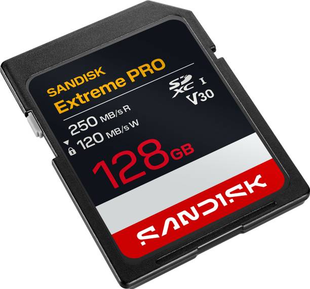 SanDisk SDSDXXJ-128G-GSCIN SANDISK Extreme PRO SD UHS-I Card 128 GB SDXC UHS Class 1 250 MB/s Memory Card Compatible with Mobile, Computer, Tablet, Camera, Gaming Console