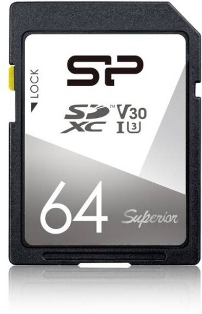 Silicon Power SP064GBSDXCV3V10 Superior 64 GB SDXC UHS-I Card Class 10 100 MB/s  Memory Card Compatible with Camera