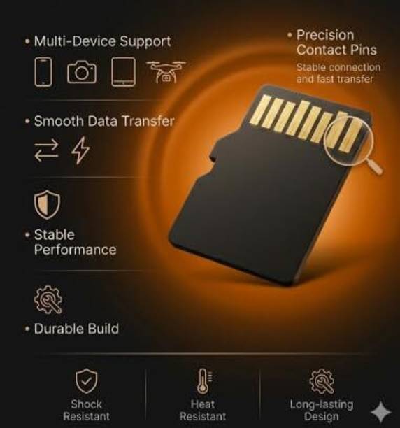 ZOLDYCK MEM0461 1 16 GB Class 3 Class 10 100 MB/s Memory Card Compatible with Camera, Computer, Gaming Console, Mobile, Tablet
