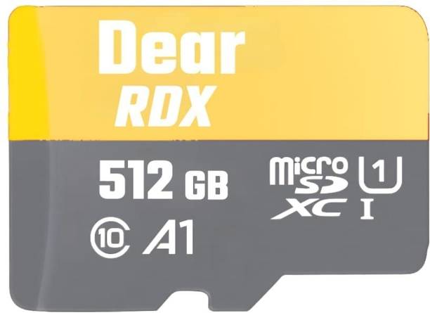 DearRDX 001 A1 512 GB MicroSD Card Class 10 114 MB/s Memory Card Compatible with Camera, Computer, Gaming Console, Mobile, Tablet