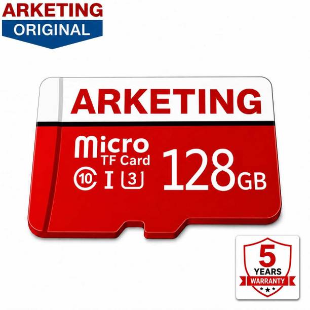 ARKETING ARK128TF-T2K6 ARK128TF-T2K6 128 GB Class 3 Class 10 120 MB/s  Memory Card Compatible with Camera, Computer, Gaming Console, Mobile, Tablet
