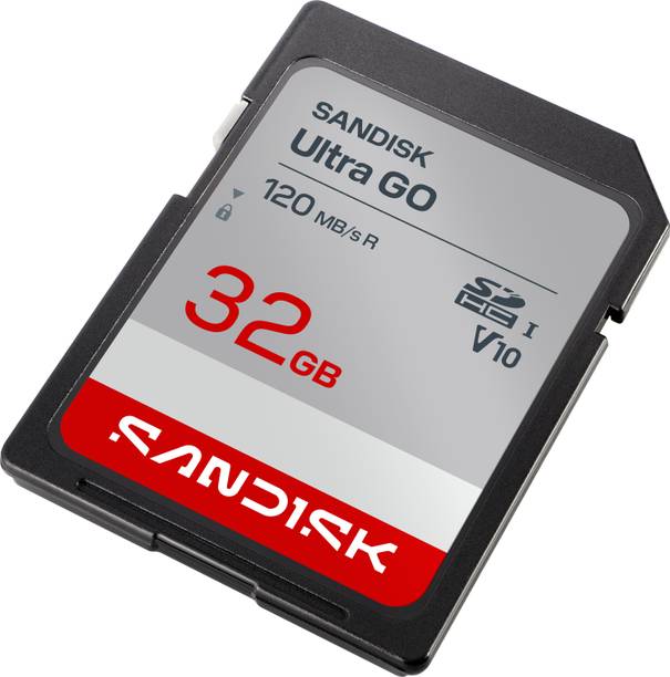 SanDisk SDSDUGN-032G-GN6IN SANDISK Ultra GO SDHC UHS-I Card and SDXC UHS-I Card 32 GB SDXC UHS Class 1 120 MB/s  Memory Card Compatible with Mobile, Computer, Tablet, Camera, Gaming Console