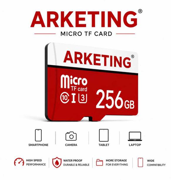 ARKETING 256N 256 W 256 GB Extreme Pro SDHC Class 10 120 MB/s  Memory Card Compatible with Camera, Computer, Gaming Console, Mobile, Tablet