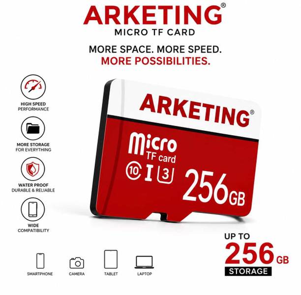 ARKETING 256A 256 W 256 GB Extreme Pro SDHC Class 10 120 MB/s  Memory Card Compatible with Camera, Computer, Gaming Console, Mobile, Tablet