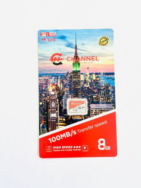 CHANNEL M 100mbps-8 High speed ULTRA HD 8 GB Extreme SDHC Class 10 100 MB/s  Memory Card Compatible with Mobile, Camera, Tablet, Gaming Console, Computer