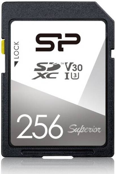 Silicon Power SP256GBSDXCV3V10 Superior 256 GB SDXC UHS-I Card Class 10 100 MB/s  Memory Card Compatible with Camera
