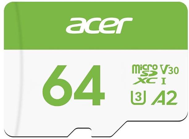 Acer MSC300 64 GB MicroSD Card UHS Class 3 160 MBPS  Memory Card