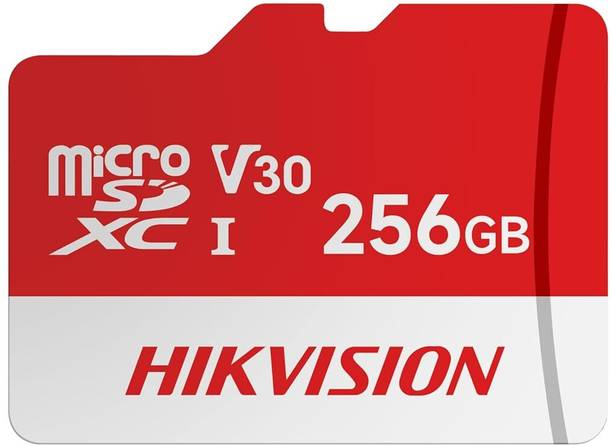 HIKVISION HS-TF-D1(DZ)/256G/INDIA/WW V30 256 GB MicroSDXC Class 10 92 MB/s Memory Card Compatible with Camera, Mobile, Tablet