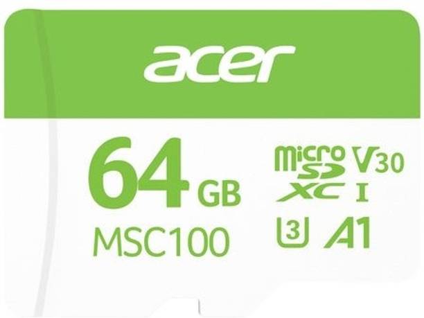 Acer MSC100 MSC100 64 GB MicroSDXC UHS Class 3 100 MB/s Memory Card Compatible with Mobile