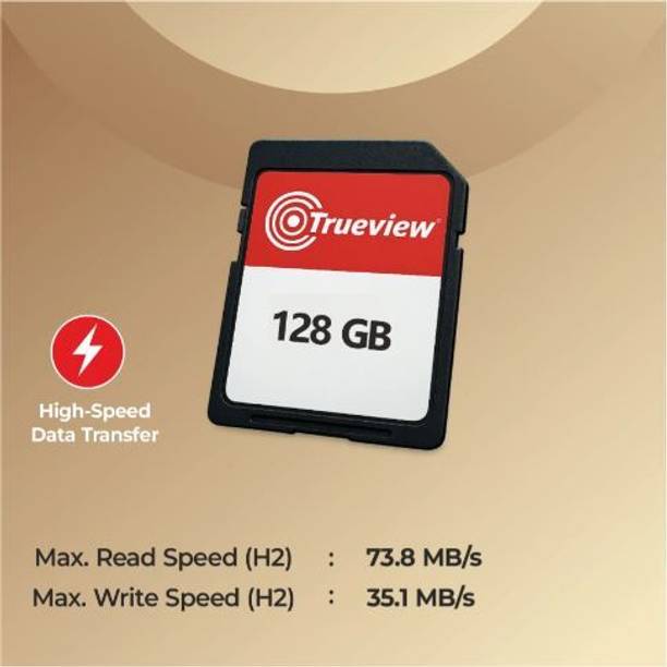 Trueview T29983-ABS UHS-3 128 GB MicroSD Card Class 10 73.8 MB/s Memory Card Compatible with Camera, Computer, Gaming Console, Mobile, Tablet