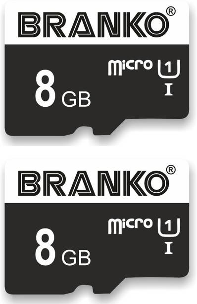 Branko Memory Card - 10C - Micro SD Card 8 GB MicroSD Card Class 10 90 MB/s  Memory Card Compatible with Computer, Camera, Mobile