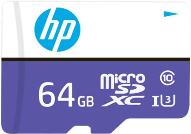 HP U3 Class 10 hi-speed memorycard U3 (Write Speed 60MB/s & Read Speed 100 MB/s Records 4K UHD and Full HD Video) 64 GB MicroSD Card Class 10 100 MB/s  Memory Card Compatible with Camera, Computer, Gaming Console, Mobile, Tablet