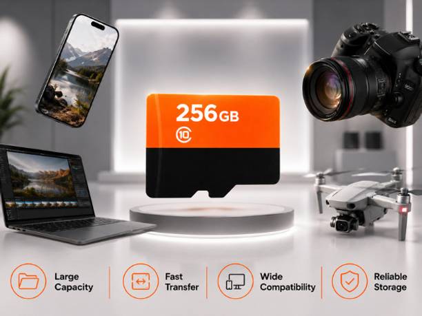 QQLIKE Memory card UHS 256 GB MicroSDHC Class 10 150 MB/s Memory Card Compatible with Camera, Computer, Mobile, Tablet