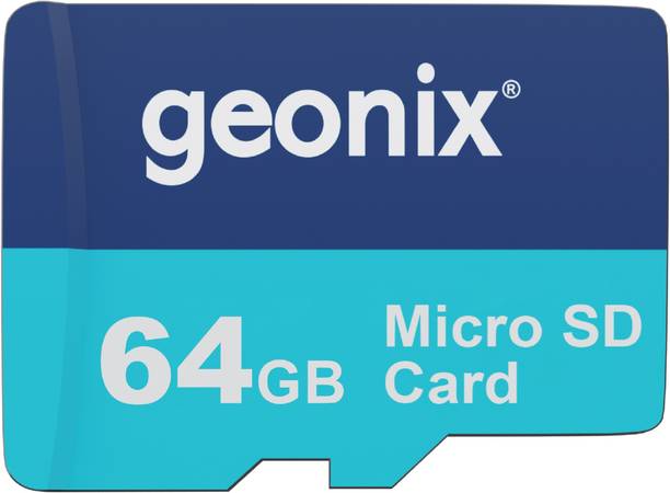 GEONIX GXNSD64GB Ultra 64 GB MicroSD Card Class 10 150 MB/s Memory Card Compatible with Gaming Console, Camera, Computer, Mobile, Tablet
