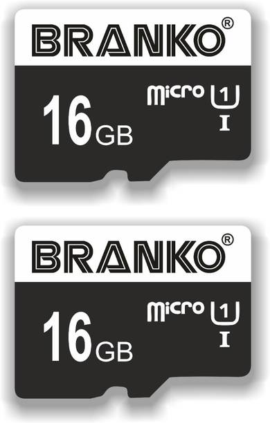 Branko Memory Card - 10C - Micro SD Card 16 GB MicroSD Card Class 10 90 MB/s  Memory Card Compatible with Computer, Camera, Mobile