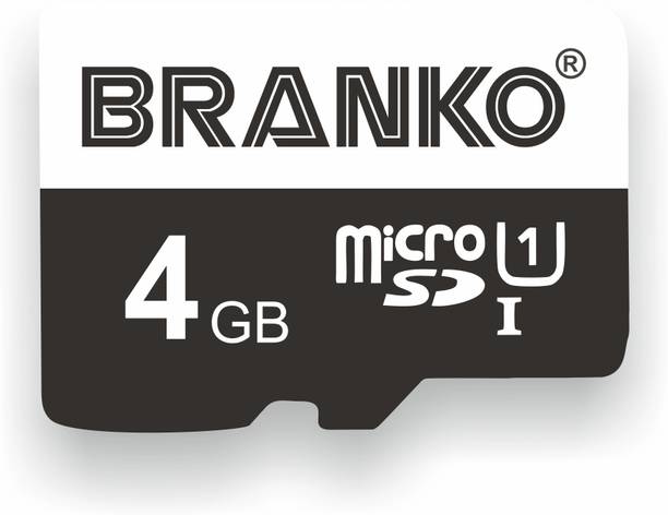 Branko SD-Card-10C-4gb Micro SD Card 4 GB MicroSD Card Class 10 90 MB/s  Memory Card Compatible with Computer, Camera, Mobile