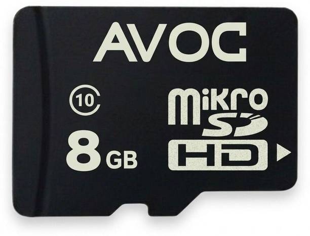 AVOC FLASH A02 MC08 Micro HD 8 GB MicroSD Card Class 10 30 MB/s Memory Card Compatible with Camera, Computer, Gaming Console, Mobile, Tablet