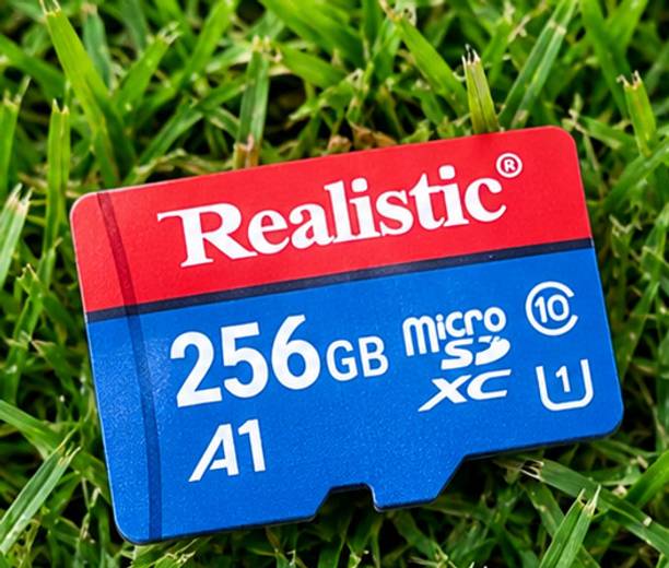 Realstic A1 256 pGBMicroSDv Card 130 MB/s Memory CardA2 A1 256 GB MicroSD Card Class 10 130 MB/s Memory Card Compatible with Camera, Computer, Mobile, Tablet, Gaming Console