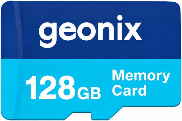 Geonixx 128GB Memory Card, UHS-I Class 10, Compatible with Smartphones, Tablets & Cameras, A2 V30 128 GB MicroSD Card Class 10 150 MB/s Memory Card Compatible with Camera, Mobile, Tablet