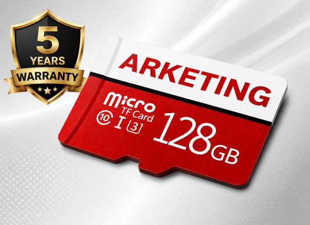 ARKETING X128 New 128 GB 128 GB MicroSD Card Class 10 120 MB/s  Memory Card Compatible with Camera, Computer, Gaming Console, Mobile, Tablet