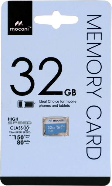 MOCONI 32GB Memory Card U-3/A1/V30 32 GB MicroSD Card Class 10 90 MB/s Memory Card Compatible with Camera, Computer, Mobile, Tablet