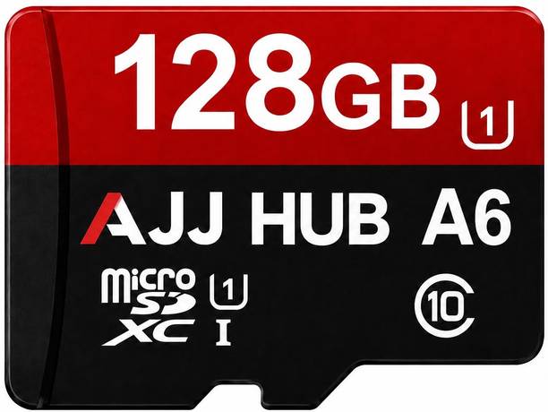 AJJ HUB A6 UHS-3 128 GB MicroSD Card Class 10 1 128 GB MicroSD Card Class 10 100 MB/s  Memory Card Compatible with Camera, Computer, Gaming Console, Mobile, Tablet