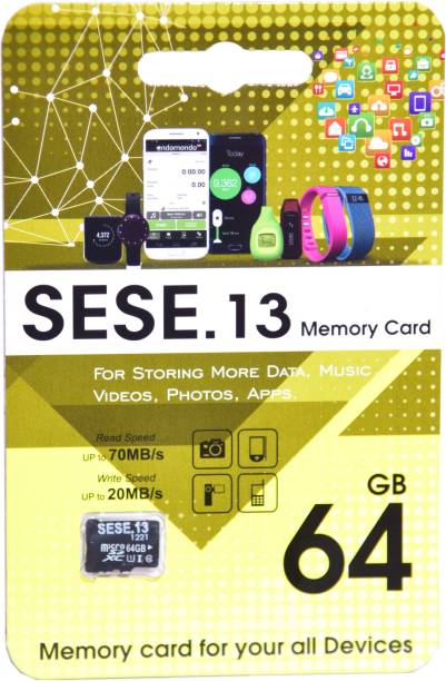 SE.13 Premium Series 64 GB MicroSD Card Class 10 100 MB/s  Memory Card