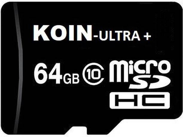 MOREBYTE Ultra Plus 64gb Memory card Class 10 transfer speed upto 100mb/s Ultra Plus 64 GB MicroSD Card Class 10 90 MB/s  Memory Card Compatible with Camera, Computer, Mobile, Tablet