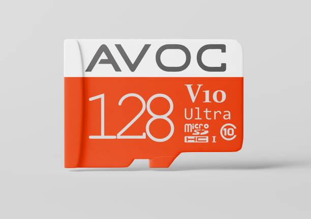 AVOC FLASH A02 Ultra 128 GB MicroSD Card Class 10 90 MB/s Memory Card Compatible with Computer, Tablet, Camera, Mobile