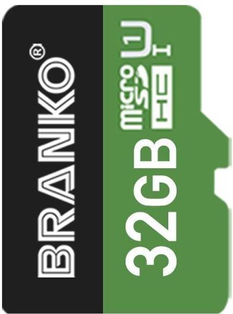 Branko SD-Card-10C Micro SD Card 32 GB MicroSD Card Class 10 90 MB/s  Memory Card Compatible with Mobile, Camera, Tablet