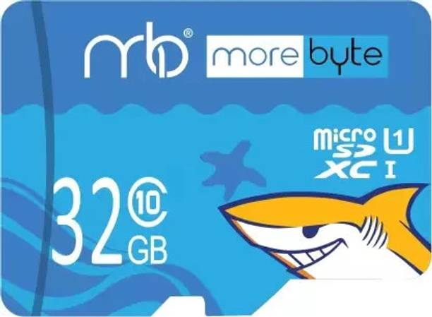 MOREBYTE MBTF 1011 32GB Blue 32 GB MicroSD Card Class 10 140 MB/s  Memory Card Compatible with Mobile