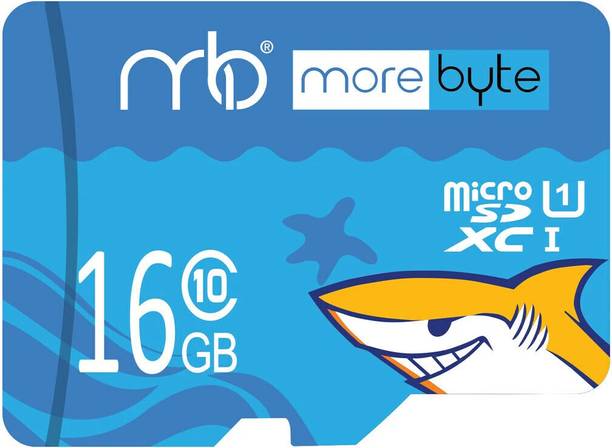 MOREBYTE MBTF101 16GB Blue 16 GB MicroSD Card Class 10 140 MB/s  Memory Card Compatible with Mobile