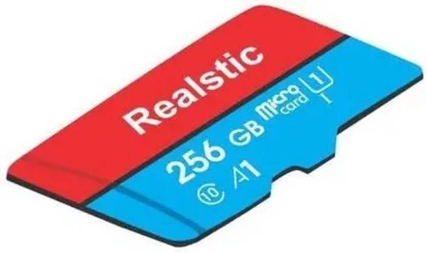 Realstic 256 GB Memory card A1 256 GB MicroSD Card Class 10 130 MB/s  Memory Card Compatible with Camera, Computer, Gaming Console, Mobile, Tablet