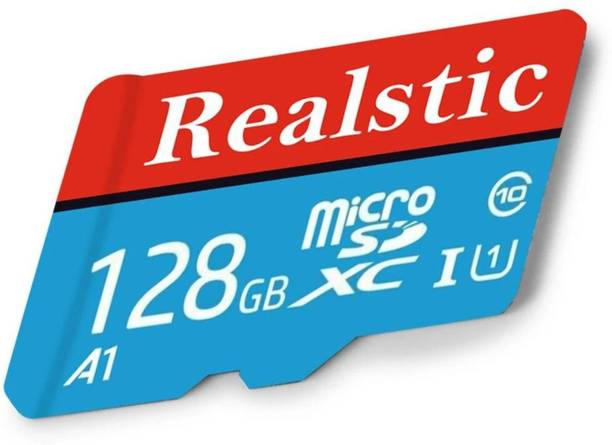 Realstic Universal Micro SD Card 128GB High Speed Storage Ultra Fast Universal Micro SD Card 128GB High Speed Storage Ultra Fast 128 GB MicroSD Card Class 10 130 MB/s  Memory Card Compatible with Camera, Computer, Gaming Console, Mobile
