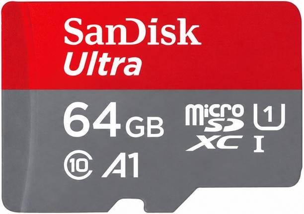 SanDisk Ultra 64GB microSDXC UHS-I, 140MB/s R, Memory Card Class 10 64 GB MicroSD Card Class 10 140 MB/s Memory Card Compatible with Camera, Mobile, Computer
