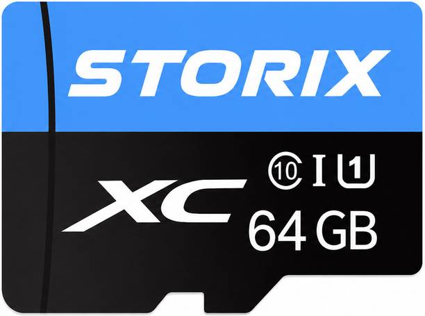 Storix STX-MSD-64GB-C10 STORIX 64 GB MicroSD Card Class 10 100 MB/s  Memory Card Compatible with Camera, Computer, Gaming Console, Mobile, Tablet