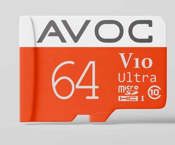 AVOC FLASH MC064 V10 Ultra 64 GB MicroSD Card Class 10 90 MB/s  Memory Card Compatible with Mobile, Tablet, Camera