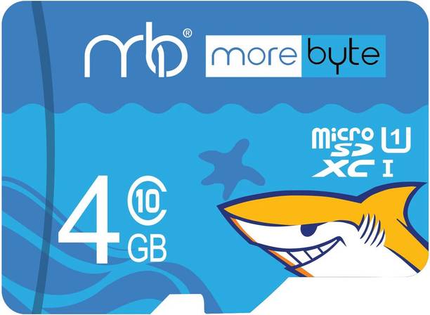 MOREBYTE MBTF1011 4GB Blue 4 GB MicroSD Card Class 10 140 MB/s  Memory Card Compatible with Mobile